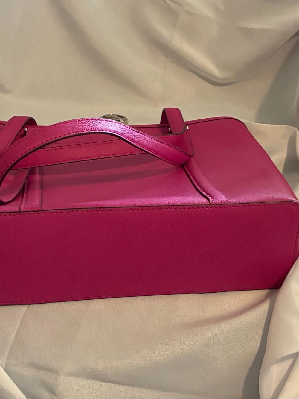 Michael Kors Saffiano Leather Tote in Bright Pink